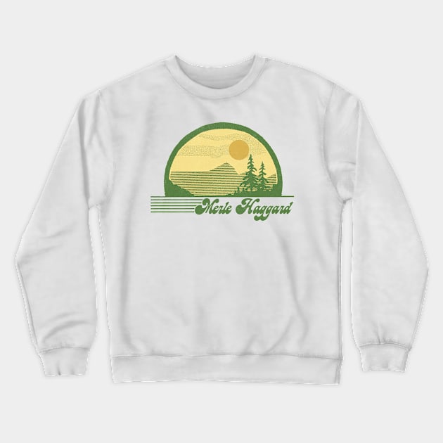 Merle Haggard / Retro Style Country Fan Design Crewneck Sweatshirt by DankFutura